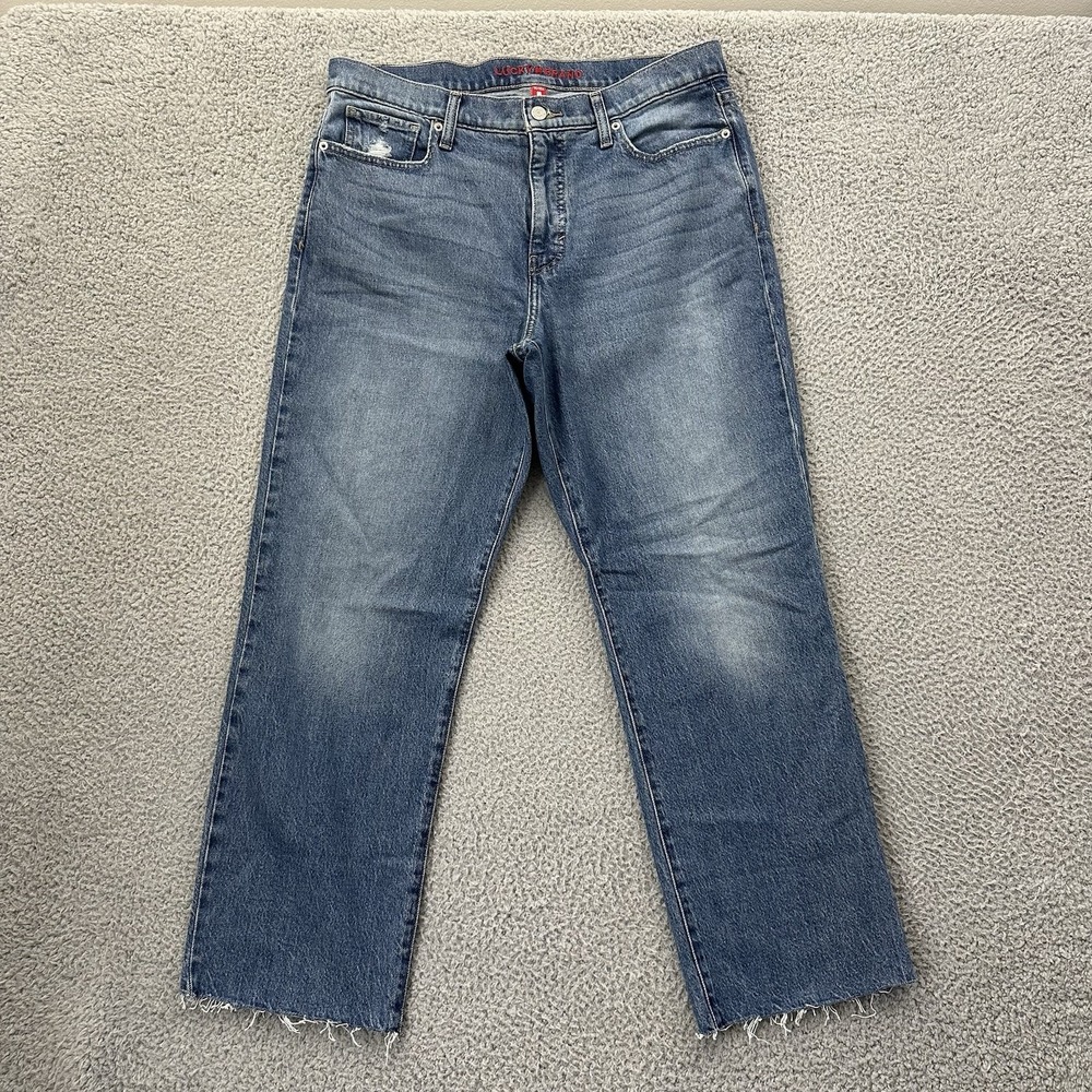 Lucky Brand Zoe High Rise Straight Jeans Stretch Women's 14/32A x 28